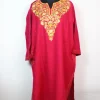Fariha Kashmiri Pheran in Deep Pink Cashmilon with Aari Embroidery