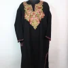 Nusheen Kashmiri Pheran in Black Cashmilon with Aari Embroidery