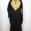 Kashmiri Pheran Aafiya in Black Cashmilon with Aari Embroidery