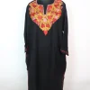 Lubna Kashmiri Pheran in Black Cashmilon with Aari Embroidery