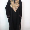 Kashmiri Pheran in Black Cashmilon with Aari Embroidery | Afsheen