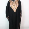 Black Kashmiri Pheran in Cashmilon with Aari Embroidery | Naheeda