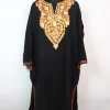 Mahjabeen Kashmiri Pheran  with Aari Embroidery in Black Cashmilon