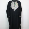 Lubna Kashmiri Pheran Aari Embroidered in Black Cashmilon