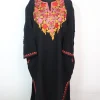 Kashmiri Pheran Nuzhat with Aari Embroidery in Black Cashmilon
