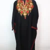 Shumaila Kashmiri Pheran in Black Cashmilon with Aari Embroidery