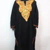 Kashmiri Pheran Ruksaan in Black Cashmilon with Aari Embroidery