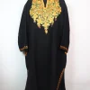 Rafia Kashmiri Pheran with Aari Embroidery in Black Cashmilon