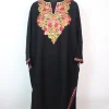Rukhsar Kashmiri Pheran with Aari Embroidery in Black Cashmilon