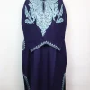 Munaza Kashmiri Pheran in Navy Blue Cashmilon with Aari Embroidery Sleeve Boothi