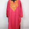 Muneeza Kashmiri Pheran in Pink Cashmilon with Aari Embroidery