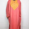 Yumna Kashmiri Pheran in Cashmilon with Aari Embroidery | Pink