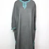 Kashmiri Pheran Saira in Grey Cashmilon with Aari Embroidery