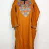 Adeeba Kashmiri Pheran in Cashmilon with Aari Embroidery | Yellow