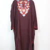 Raihana Kashmiri Pheran with Aari Embroidery in Maroon Cashmilon