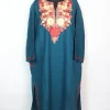 Blue Kashmiri Pheran in Cashmilon with Aari Embroidery | Fariyal