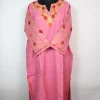 Kashmiri Designer Pheran in Pink Cashmilon with Aari Embroidery Sleeve Jaal Work | Tasneem