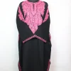 Black Kashmiri Pheran in Cashmilon with Aari Embroidery Sleeve Boothi | Munaza