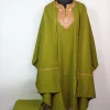 Arjumand Kashmiri Pheran in Green Cashmilon with Tilla Work – 3pc Set