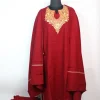 Shahbano Kashmiri Pheran with Tilla Work in Maroon Cashmilon  – 3pc Set