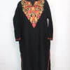 Bazila Kashmiri Pheran Black Cashmilon With Aari Embroidery