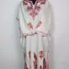 Designer Kashmiri Pheran With Sleeve Boothi Aari Embroidery in White Cashmilon | Mubashira