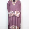 Tazeen Kashmiri Pheran in Purple Cashmilon With Aari Embroidery Sleeve Jaal | Designer
