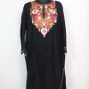 Kashmiri Pheran With Aari Embroidery in Black Cashmilon | Bazila