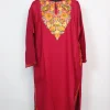 Kashmiri Pheran in Pink Cashmilon With Aari Embroidery | Bazila