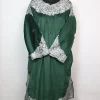 Fariha Kashmiri Pheran with Zari Work in Makhmal | Dark Green