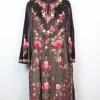 Sabeen Pheran in Dark Brown Velvet with Kashmiri Aari Embroidery