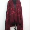 Kashmiri Shawl in Maroon Cashmilon Wool with Jaal Aari Embroidery