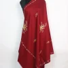 Bisma Kashmiri Shawl in Maroon Cashmilon with Hand Sozni Embroidery