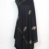 Areej Kashmiri Shawl with Hand Sozni Embroidery in Black Cashmilon