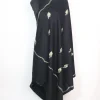 Gulbadan Kashmiri Shawl in Black Cashmilon with Hand Sozni Embroidery