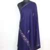 Sarwa Kashmiri Shawl in Deep Blue Cashmilon with Hand Sozni Embroidery
