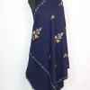 Kashmiri Shawl in Deep Blue Cashmilon with Hand Sozni Embroidery | Suhaila