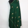 Nawal Kashmiri Shawl with Hand Sozni Embroidery In Green Cashmilon