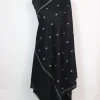 Kashmiri Shawl in Black Cashmilon with Hand Sozni Embroidery | Nayab