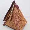 Inaya Kashmiri Silk Triangle Bag With Botte Tilla Work | Wine
