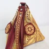 Samira Kashmiri Silk Triangle Bag With Botte Tilla Work | Wine