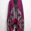 Purple Kashmiri Stole In Fine Wool With Palla Kani Work | Shaista