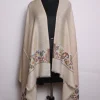 Samina Kashmiri Stole In Fine Wool With Palla Kani Work | Beige