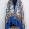 Arwa Blue Kashmiri Stole in Polywool With Aari Embroidery