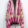 Arwa Kashmiri Stole in Polywool With Aari Embroidery | Pink and Wine