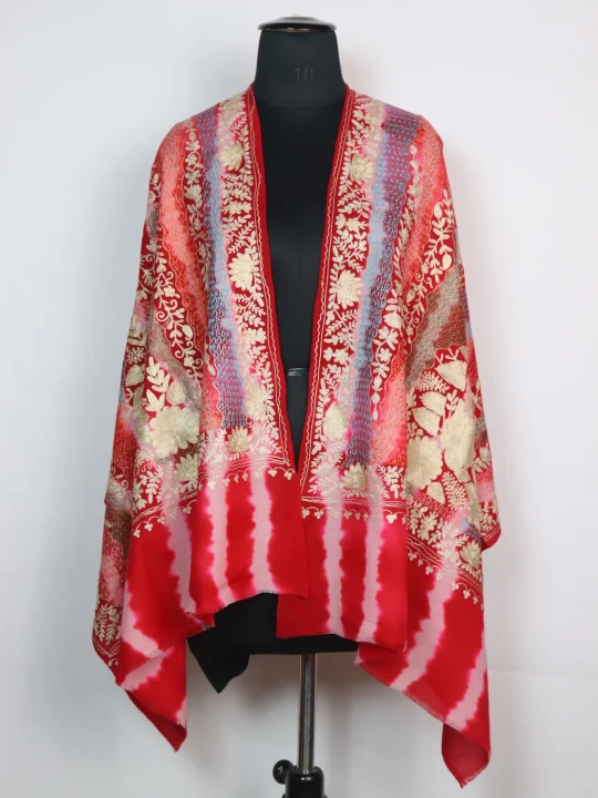 Arwa Kashmiri Stole in With Aari Embroidery