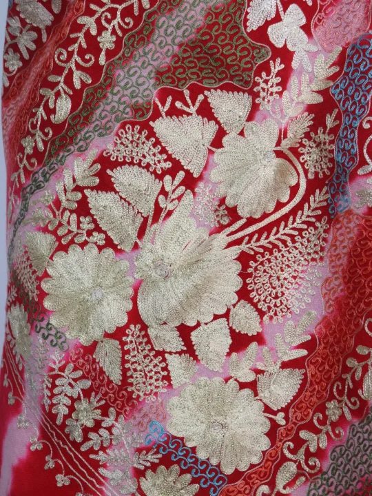Arwa Kashmiri Stole in With Aari Embroidery - Image 4