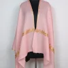Kashmiri Stole With Botte Tilla Work In Peach Pure Wool | Haneen