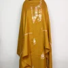 Sana Kashmiri Dress Material With Aari Work And Dupatta In Cotswool 3Pc | Yellow