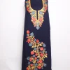 Noor Kashmiri Suit In Cashmilon With Aari Embroidery 2Pc | Navy Blue
